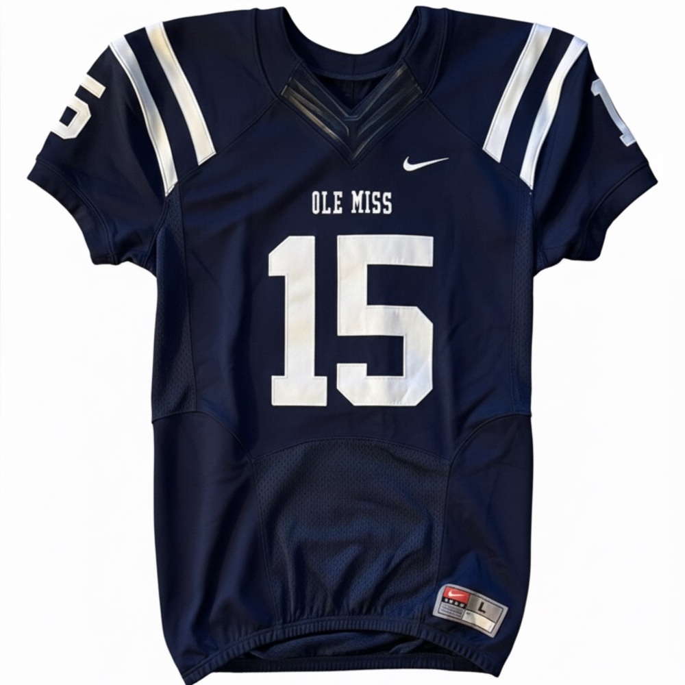 Nike football Ole Miss Rebels Player Issued Football Jersey #15 Mens Size Large